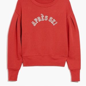 Après-Ski Pleat-Sleeve Sweatshirt